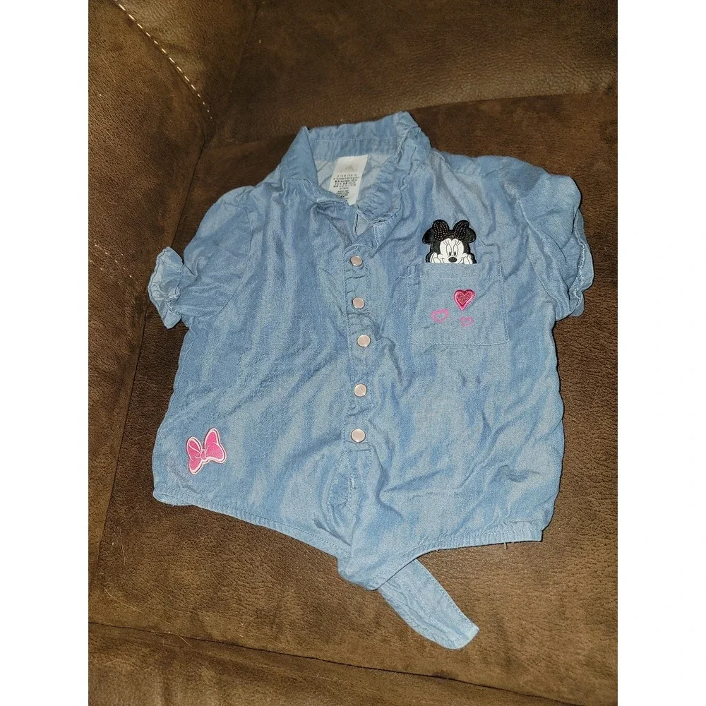 Disney minnie mouse cropped top and skirt size 7‎ 8